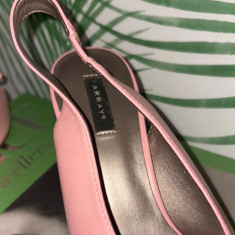 Nine West Pink Bow Slingback Heels - Picture 4 of 4